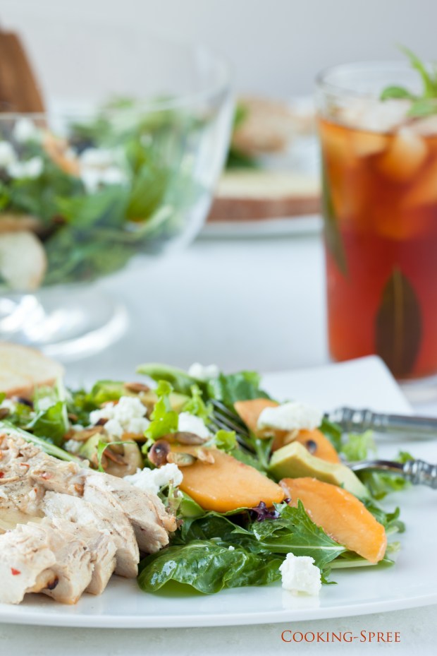 Champagne Chicken & Peach Salad-2-2